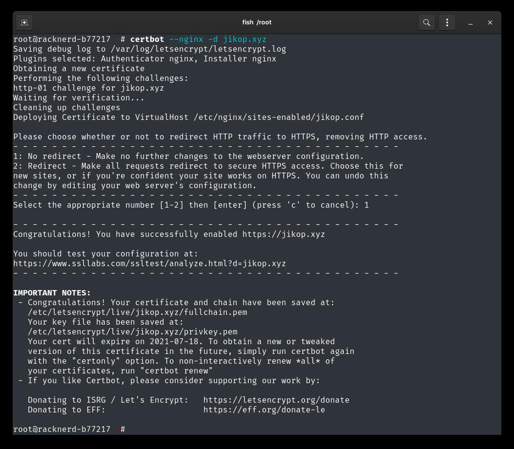 Install SSL Lets Encrypt di Wordpress VPS Supaya Bisa HTTPS