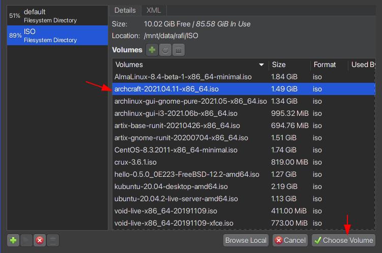 pilih file iso virtual machine