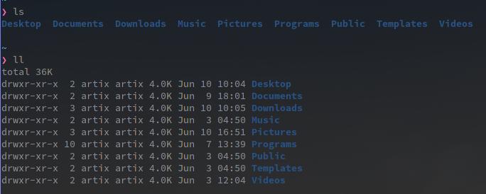 list command linux terminal