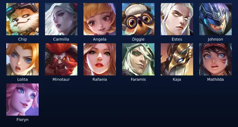 foto dan nama hero support ml