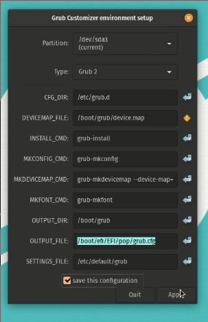 grub customizer popos