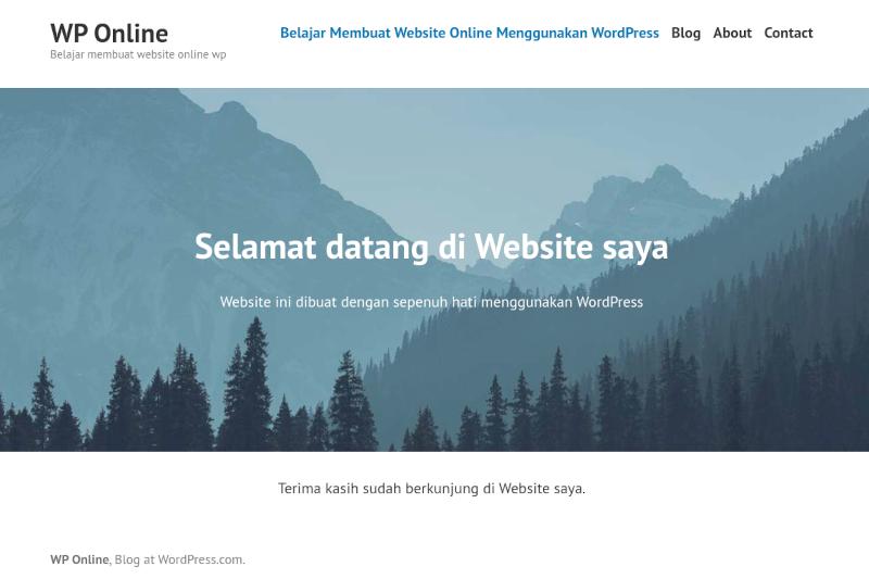 membuat website dengan wordpress