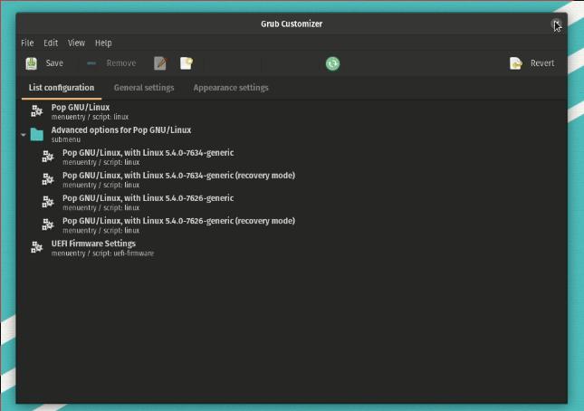 grub customizer popos