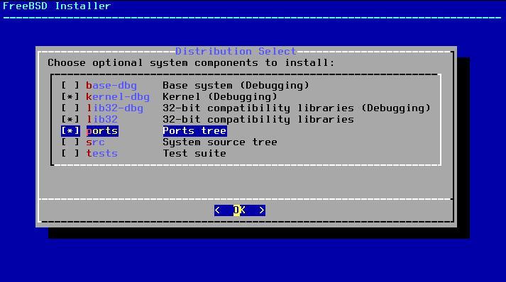 select ports distribution freebsd