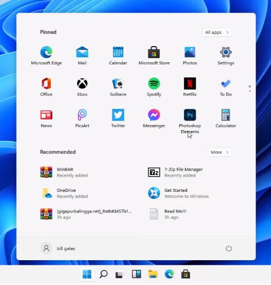 start menu windows 11